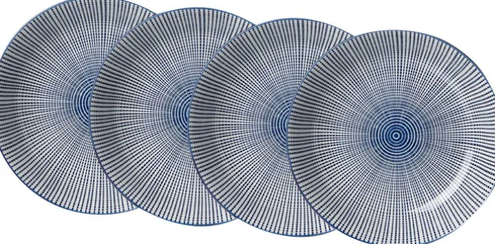 Ritzenhoff & Breker Suppenteller ROYAL MAKOTO 4er Set blau/ weiß