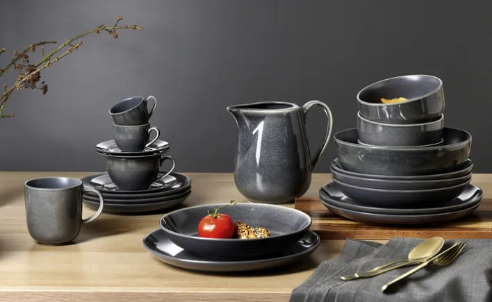 Ritzenhoff & Breker Tafelservice TOLEDO 8-teilig Steinzeug grau