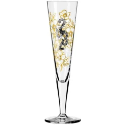 RITZENHOFF Champagnerglas BRILLIANTNACHT R. BOHNENBERG mit edlen Kristallen