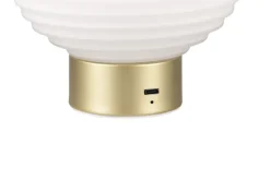 RL Akku LED Tischlampe EARL messingfarbig /weiß