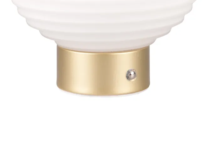 RL Akku LED Tischlampe EARL messingfarbig /weiß