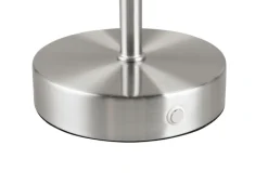 RL Akku LED Tischlampe JEFF 30 cm nickelfarbig