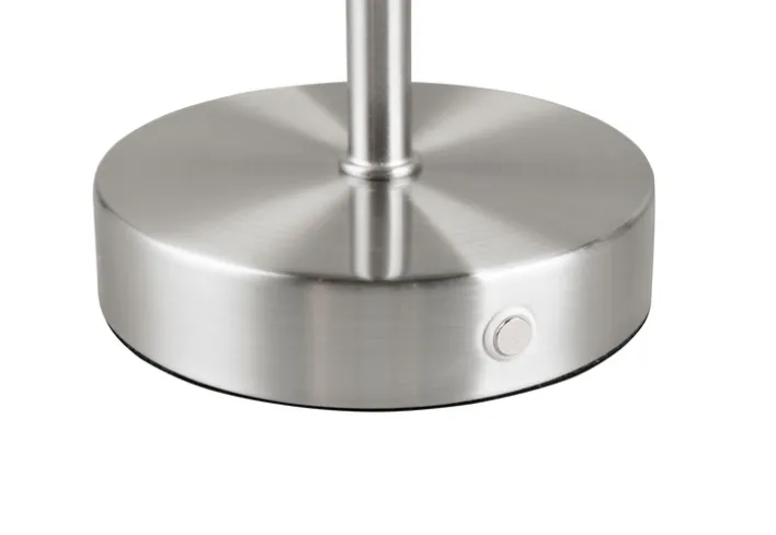 RL Akku LED Tischlampe JEFF 30 cm nickelfarbig