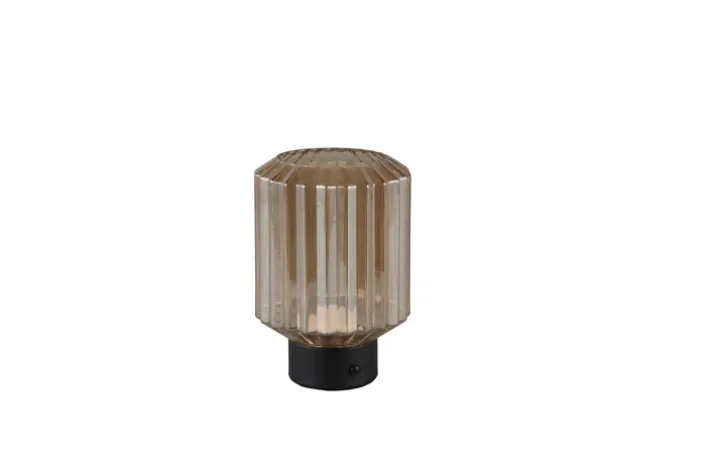 RL Akku LED Tischlampe LORD schwarz /amber