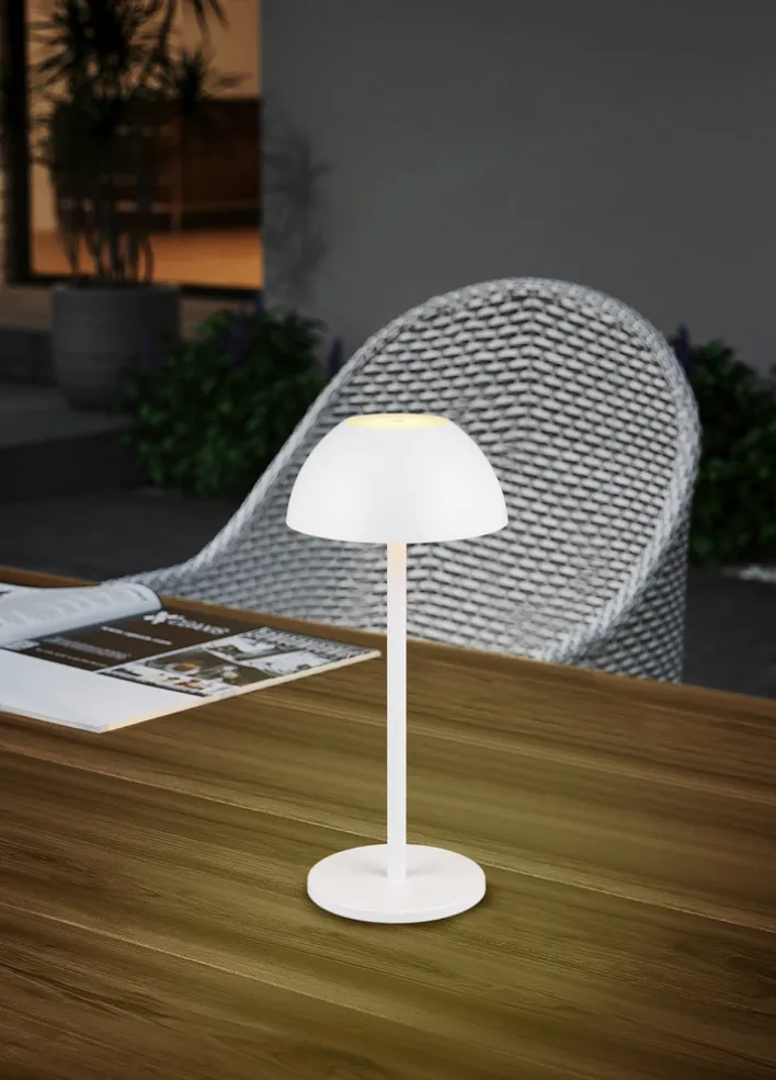 RL Akku LED Tischlampe RICARDO weiß