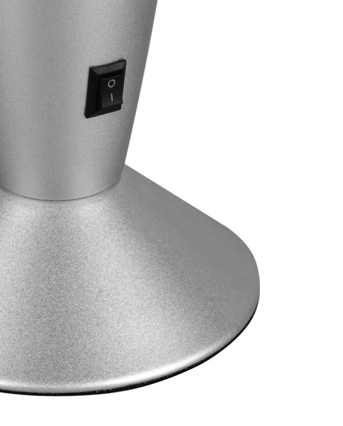 RL Lavalampe VESUV, Metall/Glas/Wachs, Höhe 42 cm Alu-/Nickelfarbig/Rot/Transparent