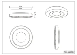 RL LED Deckenlampe ARCO 49 cm schwarz