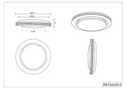 RL LED Deckenlampe ATRIA 27 cm weiß