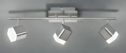 RL LED Deckenlampe ROUBAIX mit 3 Spots nickelfarbig