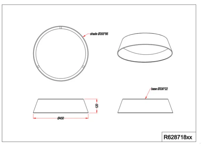 RL LED Deckenlampe X-PONTS