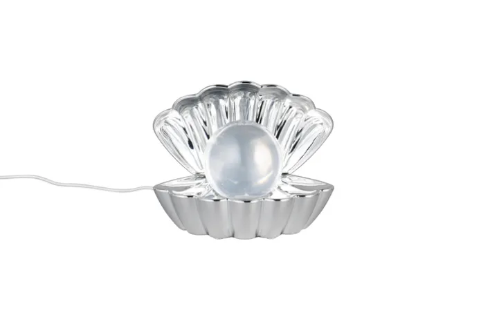 RL LED Dekoleuchte SHELLY, Kunststoff, 17,5 x 14,5 x 12,5 cm Chromfarbig