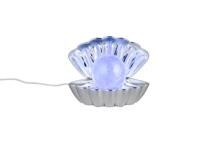 RL LED Dekoleuchte SHELLY, Kunststoff, 17,5 x 14,5 x 12,5 cm Chromfarbig