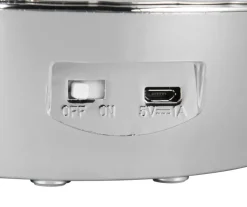 RL LED Dekoleuchte SHELLY, Kunststoff, 17,5 x 14,5 x 12,5 cm Chromfarbig