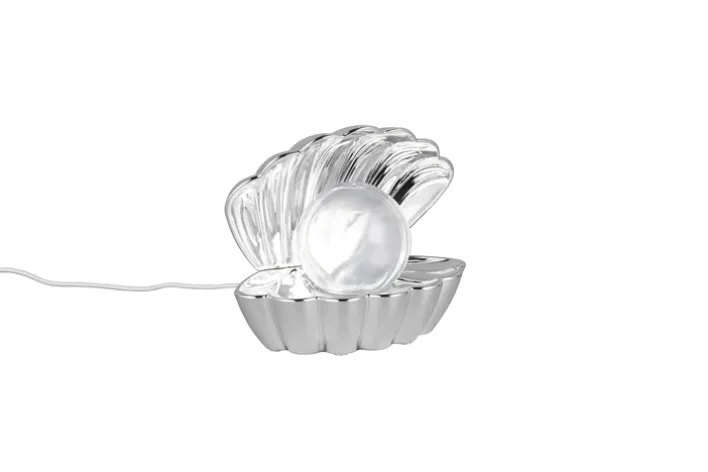 RL LED Dekoleuchte SHELLY, Kunststoff, 17,5 x 14,5 x 12,5 cm Chromfarbig