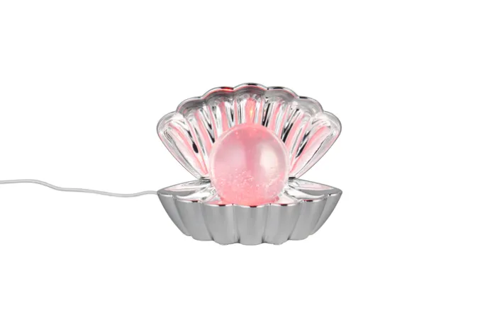 RL LED Dekoleuchte SHELLY, Kunststoff, 17,5 x 14,5 x 12,5 cm Chromfarbig