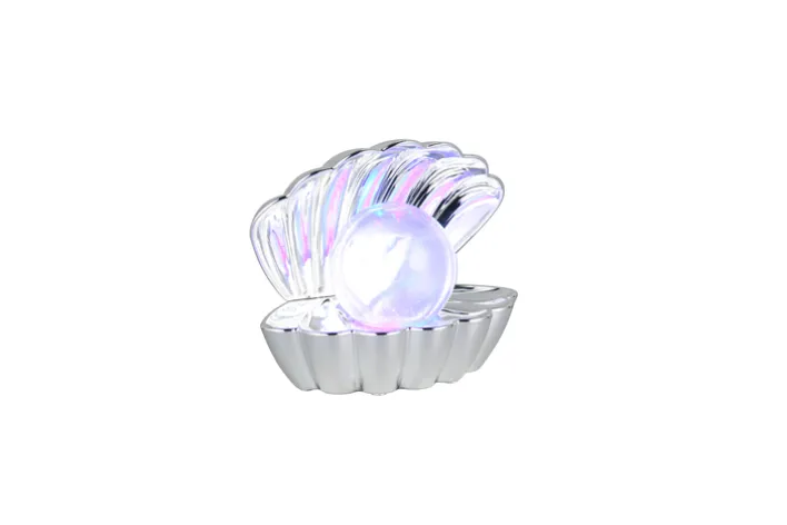 RL LED Dekoleuchte SHELLY, Kunststoff, 17,5 x 14,5 x 12,5 cm Chromfarbig