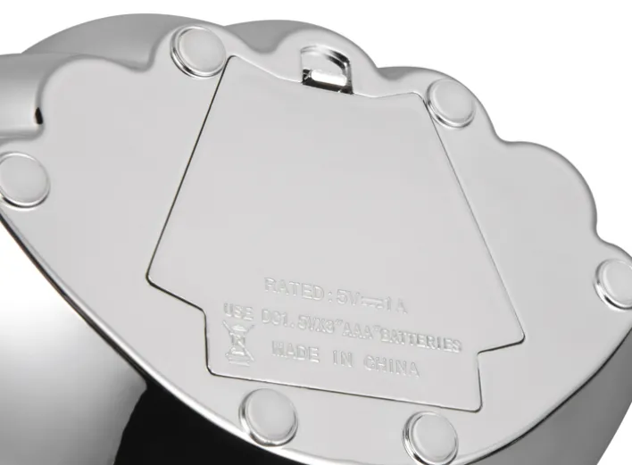 RL LED Dekoleuchte SHELLY, Kunststoff, 17,5 x 14,5 x 12,5 cm Chromfarbig