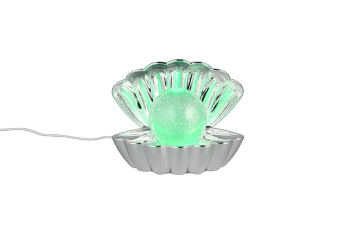 RL LED Dekoleuchte SHELLY, Kunststoff, 17,5 x 14,5 x 12,5 cm Chromfarbig