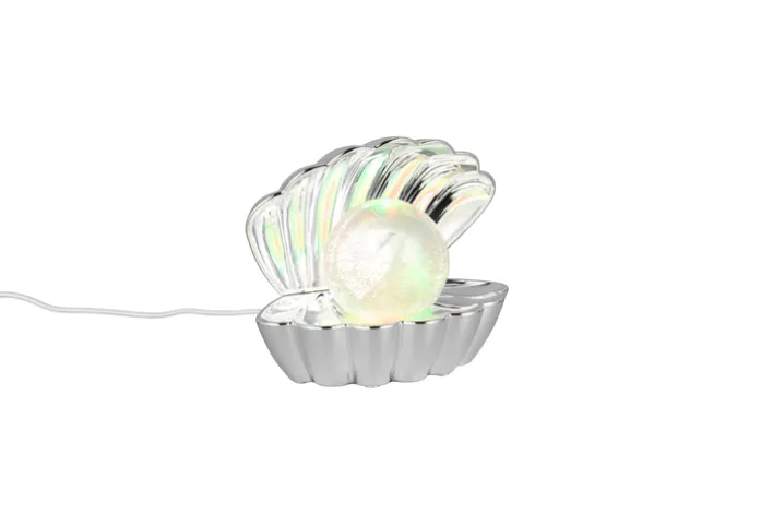 RL LED Dekoleuchte SHELLY, Kunststoff, 17,5 x 14,5 x 12,5 cm Chromfarbig