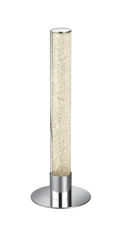 RL LED Tischlampe LEIA mit Fernbedienung 40 cm Metall/Acryl chromfarbig/transparent