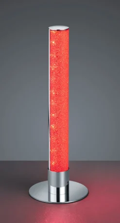 RL LED Tischlampe LEIA mit Fernbedienung 40 cm Metall/Acryl chromfarbig/transparent