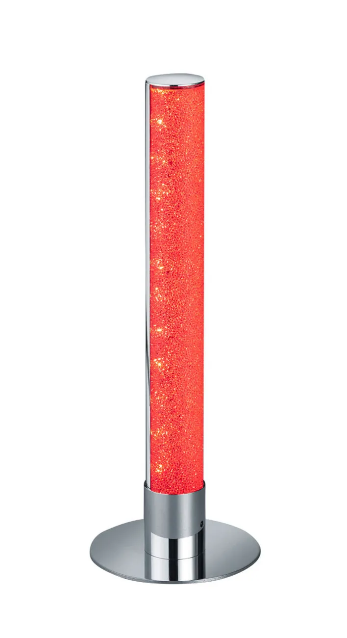 RL LED Tischlampe LEIA mit Fernbedienung 40 cm Metall/Acryl chromfarbig/transparent