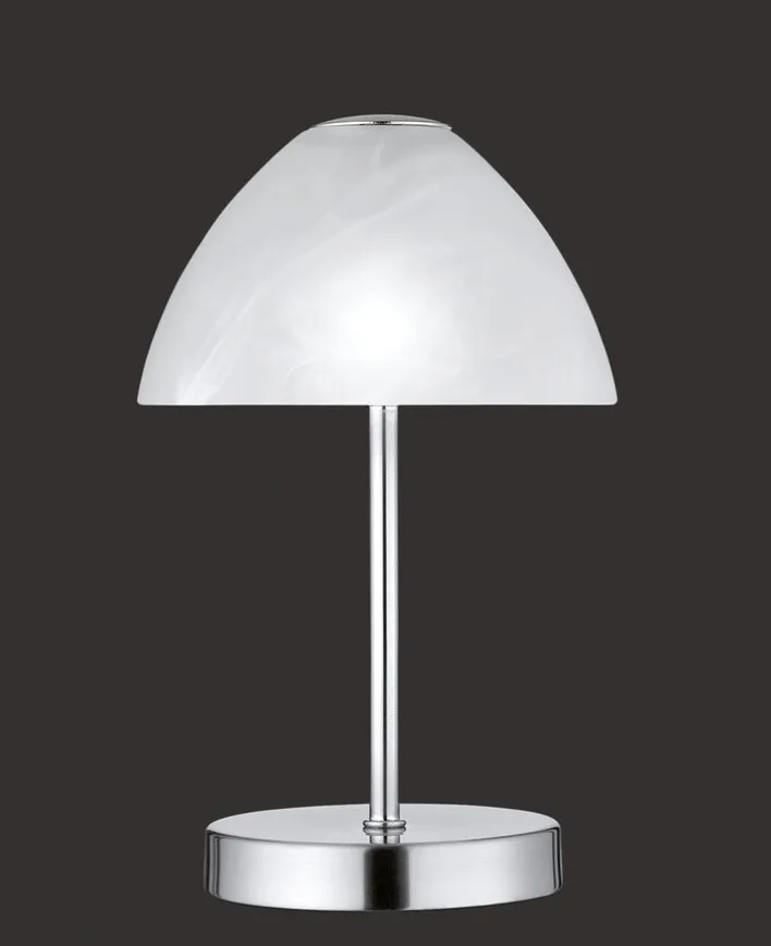 RL LED Tischlampe QUEEN 24 cm Glas/Metall nickelfarbig