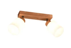 RL Retrofit Deckenlampe mit 2 Spots ASSAM Holz naturfarbig