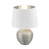 RL Retrofit Tischlampe 1 flg mit Textilschirm H 26 LUXOR Silberfarbig