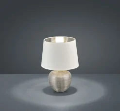 RL Retrofit Tischlampe 1 flg mit Textilschirm H 26 LUXOR Silberfarbig