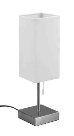 RL Retrofit Tischlampe OLE 35 cm nickelfarbig /weiß