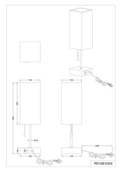 RL Retrofit Tischlampe OLE 35 cm nickelfarbig /weiß