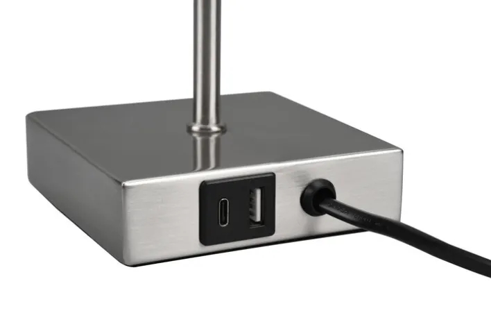 RL Retrofit Tischlampe OLE 35 cm nickelfarbig /weiß