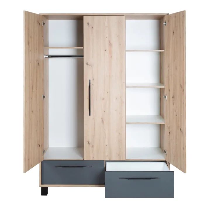 roba Baby-Kleiderschrank ARTESANA braun/ grau