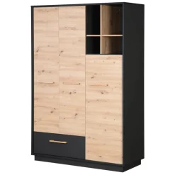 roba Kinder-Drehtürenschrank LENN anthrazit/ braun