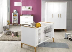 roba Kinder-Drehtürenschrank PAULINE weiß/ braun