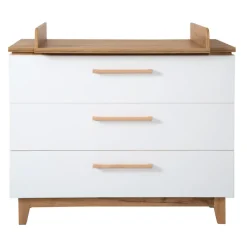 roba Wickelkommode 117 x 104 x 41 cm weiß/goldeiche