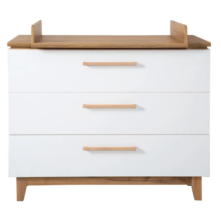 roba Wickelkommode 117 x 104 x 41 cm weiß/goldeiche