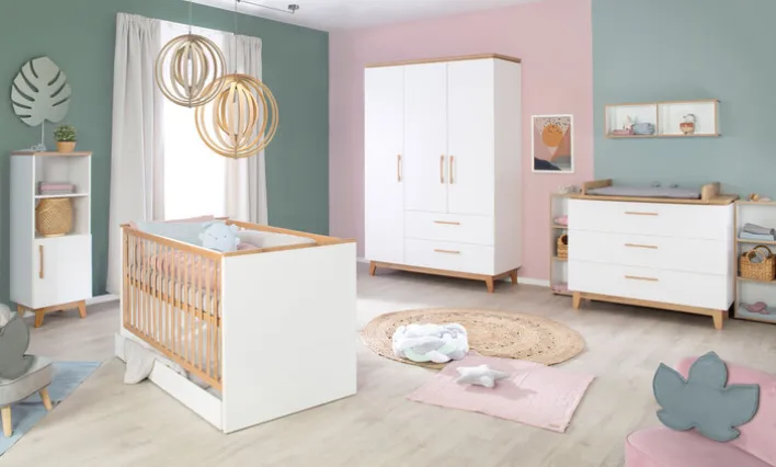 roba Wickelkommode 117 x 104 x 41 cm weiß/goldeiche