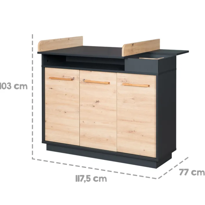 roba Wickelkommode LENN anthrazit