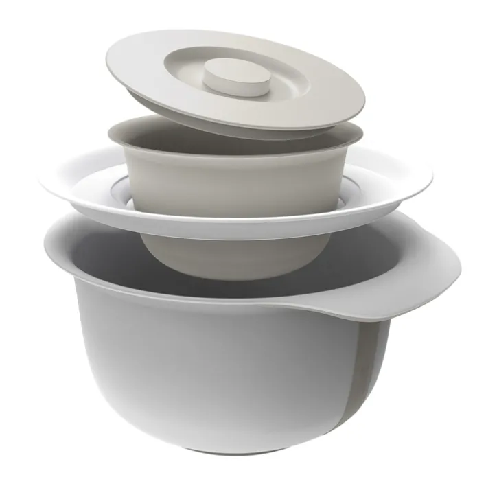 rotho Rührschüssel-Set FRESH Kunststoff Cool grau