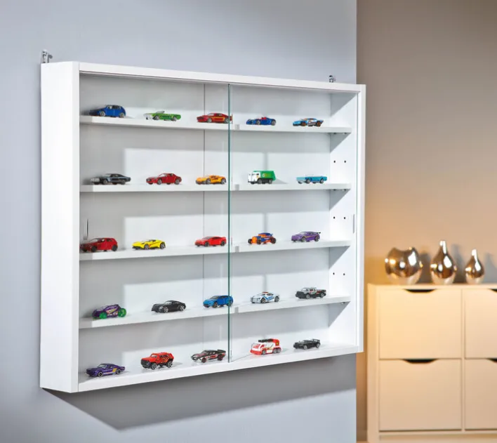 Sammlervitrine ADAM 80x60x9,5 cm Weiß