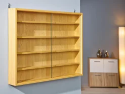 Sammlervitrine MIO 80x60x9,5 cm Buche Dekor