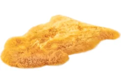 Schaffell UNIKAT OAKLAND I 60 x 85 cm currygelb