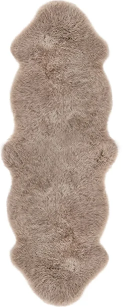 Schaffell UNIKAT OAKLAND II 60 x 160 cm taupe