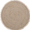 Schilf Teppich rund IBIZA 80 cm beige
