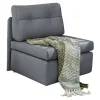 Schlafsessel TUNA 85 x 82 cm Stoffbezug dunkelgrau