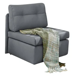 Schlafsessel TUNA 85 x 82 cm Stoffbezug dunkelgrau
