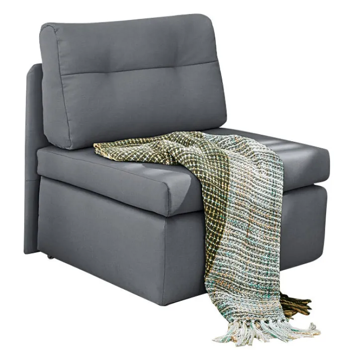 Schlafsessel TUNA 85 x 82 cm Stoffbezug dunkelgrau