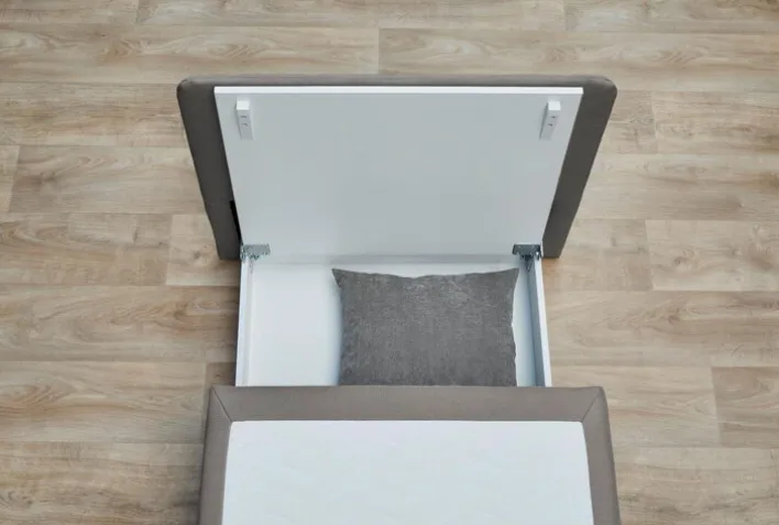 Schlafsessel TUNA 85 x 82 cm Stoffbezug dunkelgrau